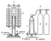 Аккумуляторы гидравлические: а — поршневой (1 — резервуар, 2 — поршень, 3 — груз); б — беспоршневой (1 — резервуар, 2 — баллоны со сжатым воздухом). Аккумулятор.