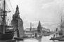 М. Н. Воробьев. «Набережная Невы со сфинксами у Академии художеств». 1835. Русский музей. Ленинград. Воробьёв Максим Никифорович.