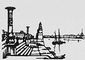 А. П. Остроумова-Лебедева. <span style='font-family:Arial;layout-grid-mode:line'>«</span>Светильники и сфинкс<span style='font-family:Arial;layout-grid-mode:line'>»</span>. Заставка к книге В. Я. Курбатова <span style='font-family:Arial;layout-grid-mode:line'>«</span>Петербург<span style='font-family:Arial;layout-grid-mode:line'>»</span>. Торцовая гравюра на дереве. 1912. Гравюра.