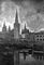 И. Н. Павлов. «У старого Московского моста». Цветная гравюра на линолеуме. 1944. Гравюра.