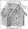Схема конструкции рубленой избы. Деревянная архитектура.