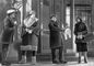 Сцена из спектакля «Клоп» В. В. Маяковского. 1929. Режиссёр В. Э. Мейерхольд. Мейерхольд Всеволод Эмильевич.