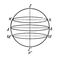 Рис. 4. Изображение небесной сферы для полюса (<span style='font-family:Symbol;layout-grid-mode:line'>j</span> = 90°). Небесная сфера.