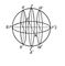 Рис. 3. Изображение небесной сферы для экватора (<span style='font-family:Symbol;layout-grid-mode:line'>j</span> = 0°). Небесная сфера.