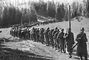 4-я Пролетарская бригада на марше через Зеленгору (Герцеговина). 1942. Югославия.