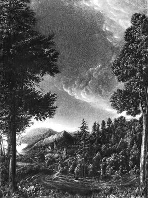 Альтдорфер Альбрехт Альтдорфер. «Вид в Дунайской долине». Ок. 1520—25. Старая пинакотека. Мюнхен. Альтдорфер Альбрехт.
