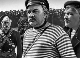 Б. Ф. Андреев в роли Вожака в фильме «Оптимистическая трагедия». Андреев Борис Федорович.