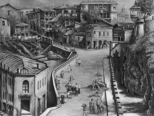 Е. Д. Ахвледиани. «Старый Тбилиси». 1925. Музей искусств Грузинской ССР. Тбилиси. Ахвледиани Елена Дмитриевна.