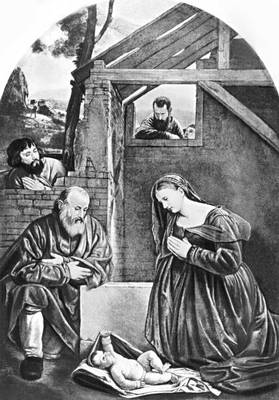 Брешанская школа. Дж. Савольдо. <span style='font-family:Arial;layout-grid-mode:line'>«</span>Поклонение пастухов<span style='font-family:Arial;layout-grid-mode:line'>»</span>. 1540. Церковь Сан-Джоббе. Венеция. Брешанская школа.
