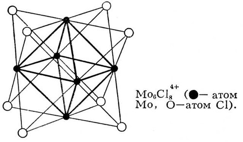 . 2.   Mo<sub>6</sub>Cl<sup>4+</sup><sub>8</sub> (<img src=