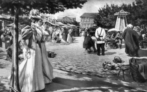 Я. Т. Валтер. «На рынке». 1897. Художественный музей Латвийской ССР. Рига. Валтер Янис Теодорович.