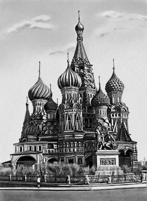 Храм Василия Блаженного в Москве. 1555—60. Зодчие Барма и Постник. Общий вид. Василия Блаженного Храм.