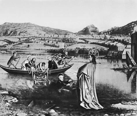 К. Виц. «Чудесный улов». Створка алтаря св. Петра. 1444. Музей искусства и истории. Женева. Виц Конрад.