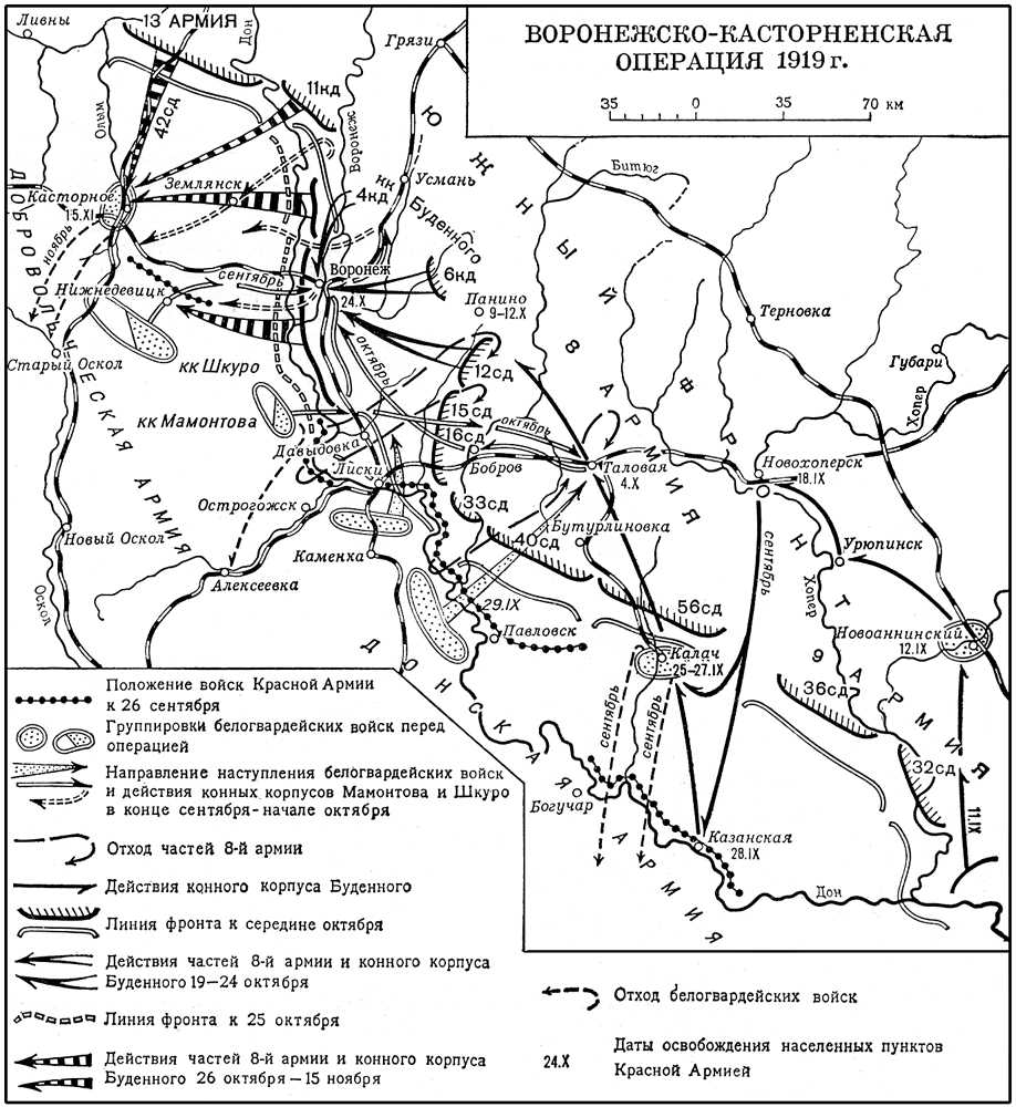 Воронежско-Касторненская операция 1919 г. Воронежско-Касторненская операция 1919.