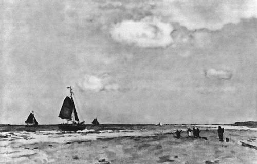 Я. Х. Вейсенбрюх. «На пляже». 1887. Муниципальный музей. Гаага. Гаагская школа.