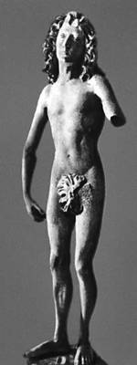 Т. Рименшнейдер. Статуя Адама. Камень. 1491—93. Майнско-Франконский музей. Вюрцбург. Германия.