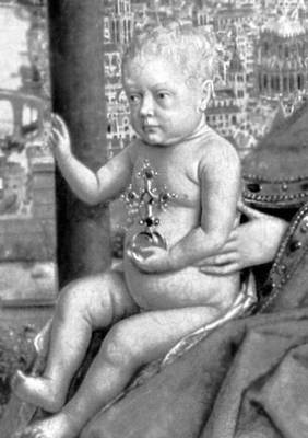 Я. ван Эйк. «Богоматерь канцлера Ролена» (фрагмент). Около 1436. Лувр. Париж. Живопись.