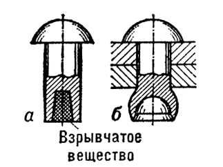Ðèñ. 3. Âçðûâíàÿ çàêë¸ïêà: à — äî óñòàíîâêè; á — ïîñëå âûïîëíåíèÿ ñîåäèíåíèÿ. Çàêë¸ïêà.