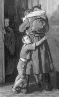 В. Н. Костецкий. «Возвращение». 1947. Музей украинского изобразительного искусства УССР. Киев. Костецкий Владимир Николаевич.