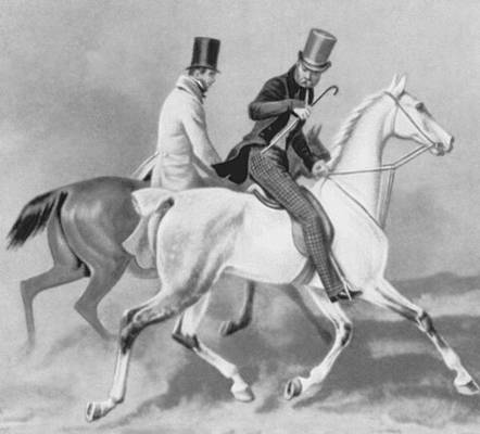 Ф. Крюгер. «Принц Вильгельм и Крюгер на лошадях». 1836. Новая национальная галерея. Берлин-Далем. Крюгер Франц.