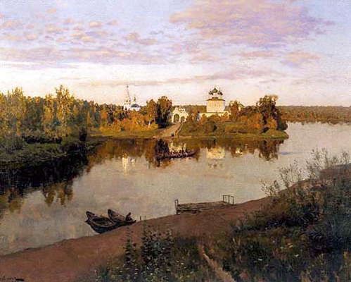 И. И. Левитан. «Вечерний звон». 1892. Третьяковская галерея. Москва. Левитан Исаак Ильич.