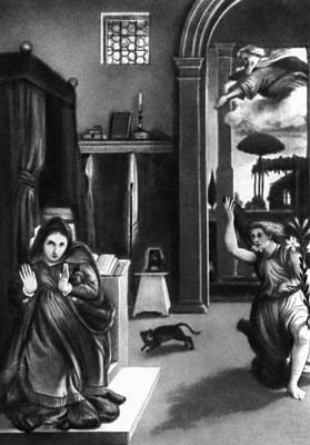 Лотто Лоренцо Лотто. «Благовещение». Ок. 1528. Церковь Санта-Мария сопра Мерканти. Реканати. Лотто Лоренцо.