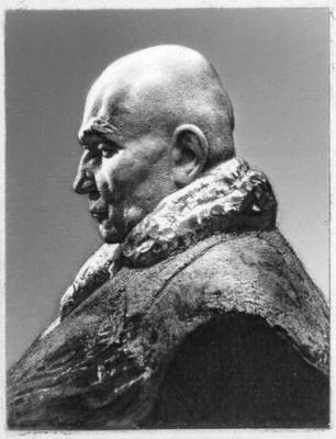М. Г. Лысенко. Портрет актёра И. А. Марьяненко. Песчаник. 1962 — 63. Лысенко Михаил Григорьевич.