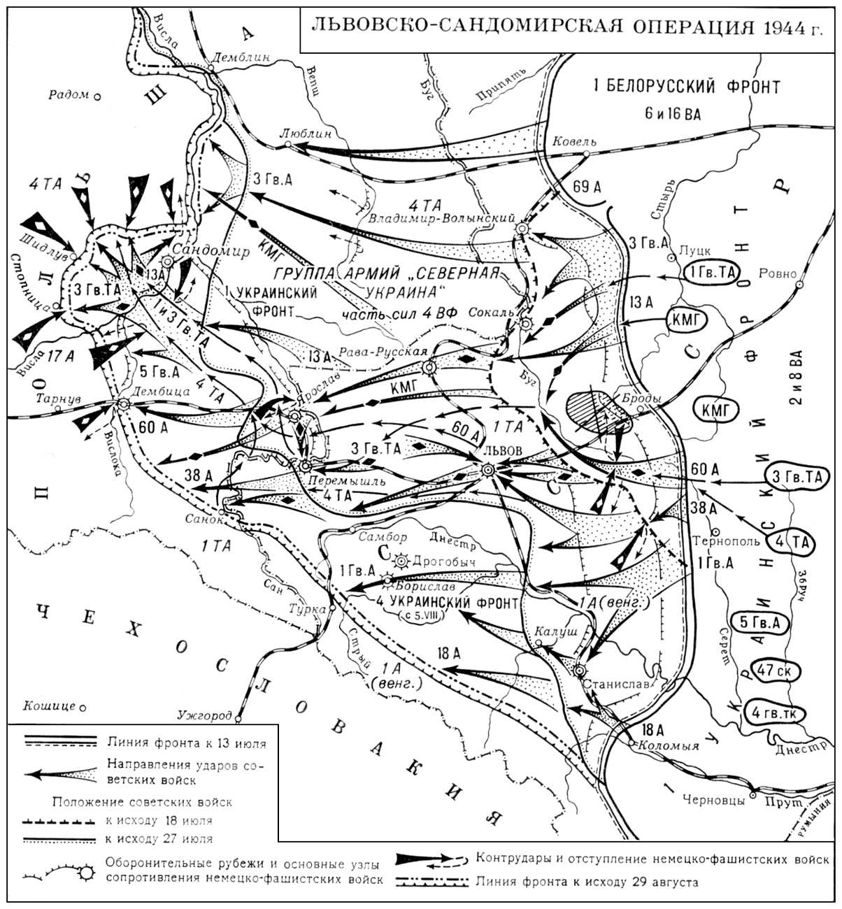 Львовско-Сандомирская операция 1944 года. Львовско-Сандомирская операция 1944.