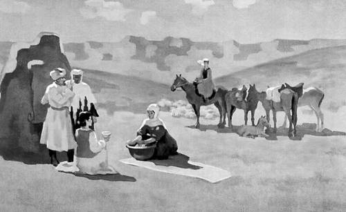С. А. Мамбеев. «В горах». 1956—57. Музей искусства народов Востока. Москва. Мамбеев Сабур Абдрасулович.