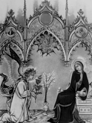 Симоне Мартини. «Благовещение». 1333. Галерея Уффици. Флоренция. Мартини Симоне.