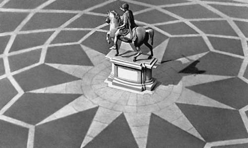 Конная статуя императора Марка Аврелия. Бронза. 161—180. Установлена Микеланджело в 1538 на пл. Капитолия в Риме. Памятник.