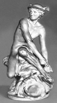 Ж. Б. Пигаль. «Меркурий, завязывающий сандалию». Мрамор. 1744. Лувр. Париж. Пигаль Жан Батист.