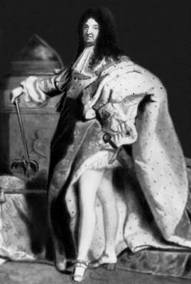 Людовик XIV. Портрет работы Г. Риго (фрагмент). 1701. Лувр. Париж. Риго Гиацинт.