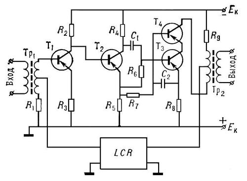 . 5.       300 : Tp<sub>1</sub>, Tp<sub>2</sub>         ; T<sub>1</sub>T<sub>4</sub>  ; R<sub>1</sub>R<sub>9</sub>  ; C<sub>1</sub>, C<sub>2</sub>  ; LCR   ,     ; E<sub></sub>     .