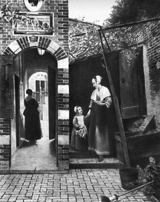 П. де Хох. «Дворик». 1658. Национальная галерея. Лондон. Хох Питер де.