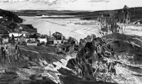 В. К. Цвирко. «Сказ о Полесье» (из серии пейзажей «На земле Белоруссии»). 1965. Художественный музей БССР. Минск. Цвирко Виталий Константинович.